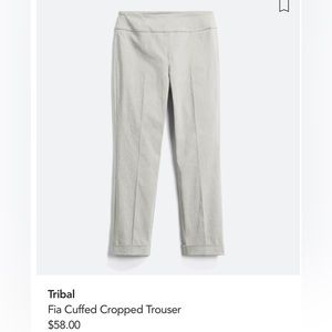Cuffed Cropped Pants Size 14 Tribal Brand